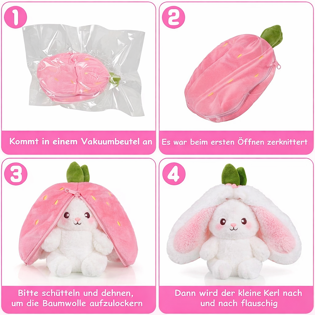 BerryBunny™ - Extra großes 2-in-1 Kuscheltier mit Überraschungseffekt