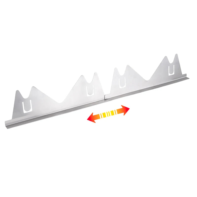 Ausziehbare Edelstahlabdeckungen für die Öffnung zwischen Kochfeld und Herd