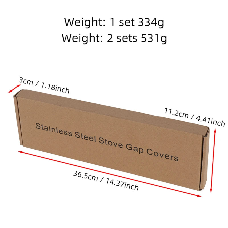 Ausziehbare Edelstahlabdeckungen für die Öffnung zwischen Kochfeld und Herd