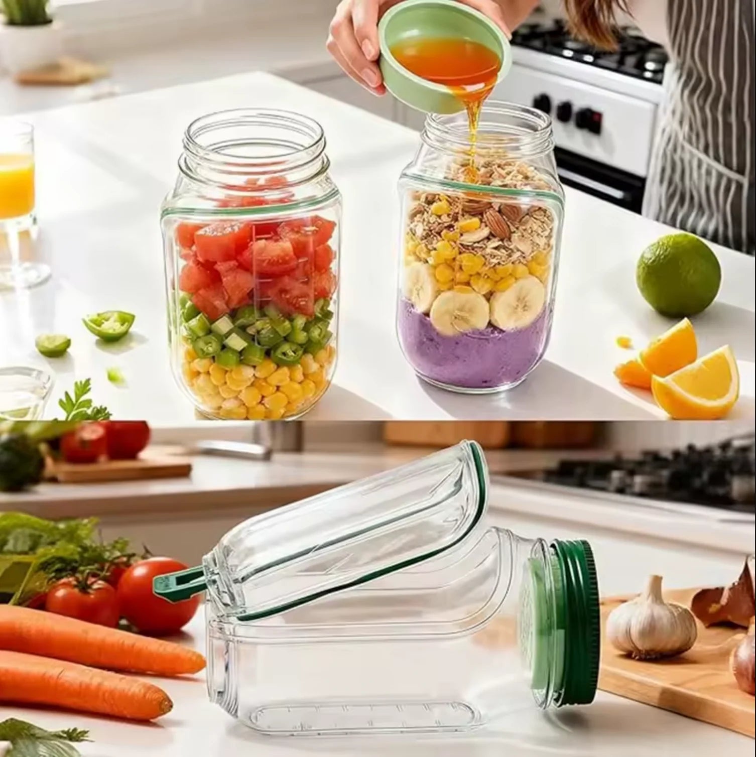 FreshKeep™ – Tragbare, auslaufsichere Lunchbox mit Seitenöffnung